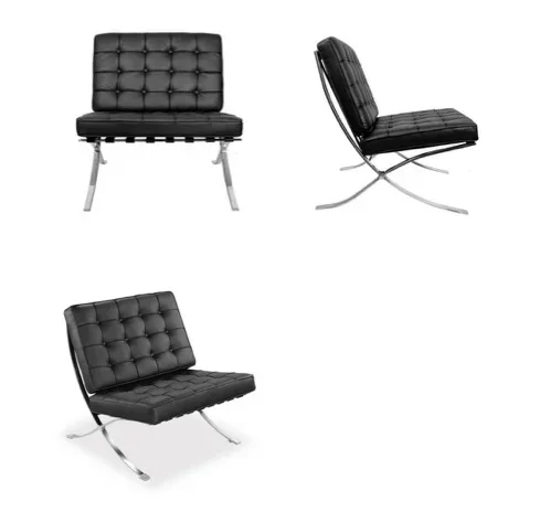 Original photo of Barcelona Chair by Mies van der Rohe