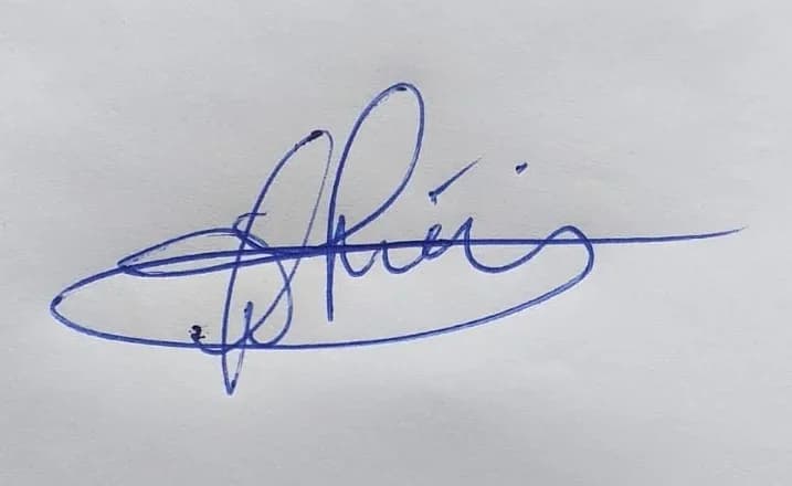 Original photo of Cursive Signature Calligraphy