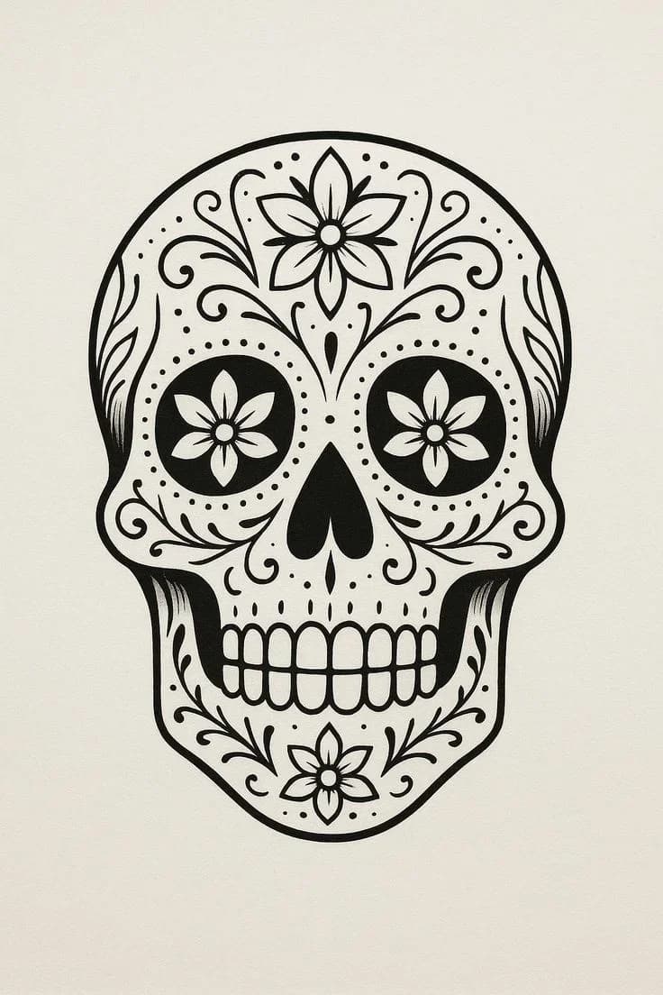 Original photo of Day of the Dead Sugar Skull