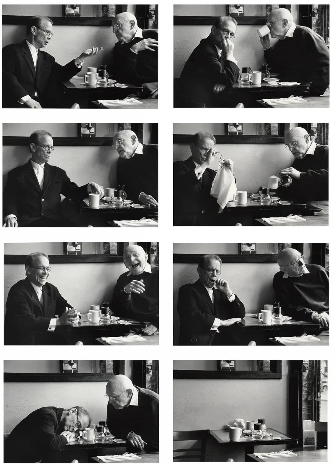 Original photo of Two Elderly Men at a Diner Table