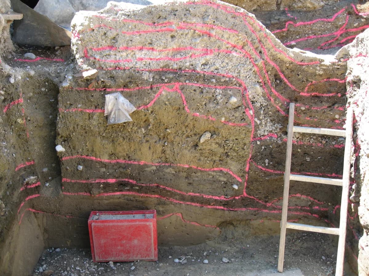 Original photo of Excavation Section Face Drawing