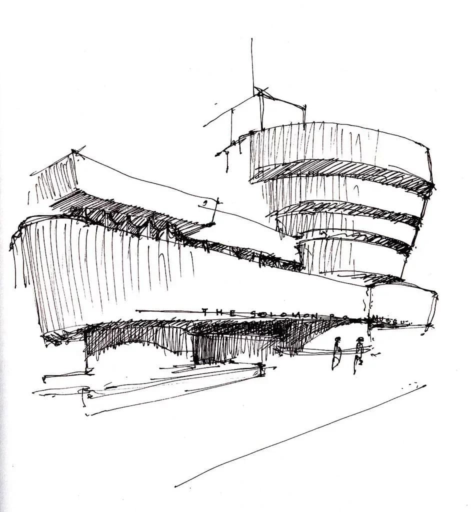 Original photo of Solomon R. Guggenheim Museum