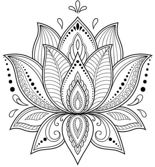 Original photo of Lotus Flower Mandala Pattern