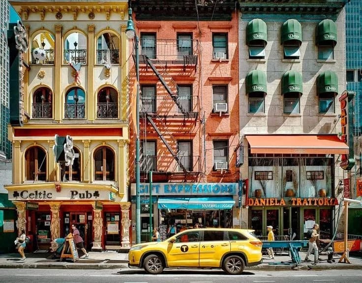 Original photo of Midtown Manhattan Shopfronts
