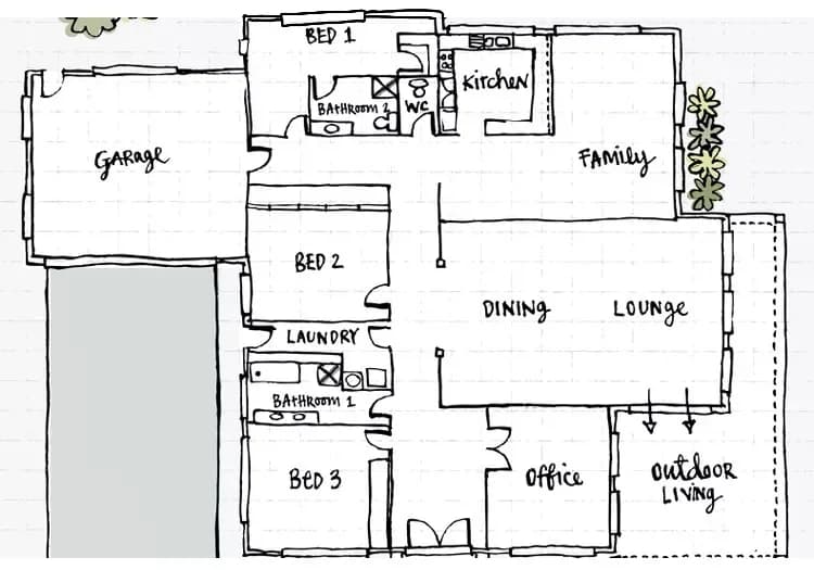 Original photo of Residential House Floor Plan