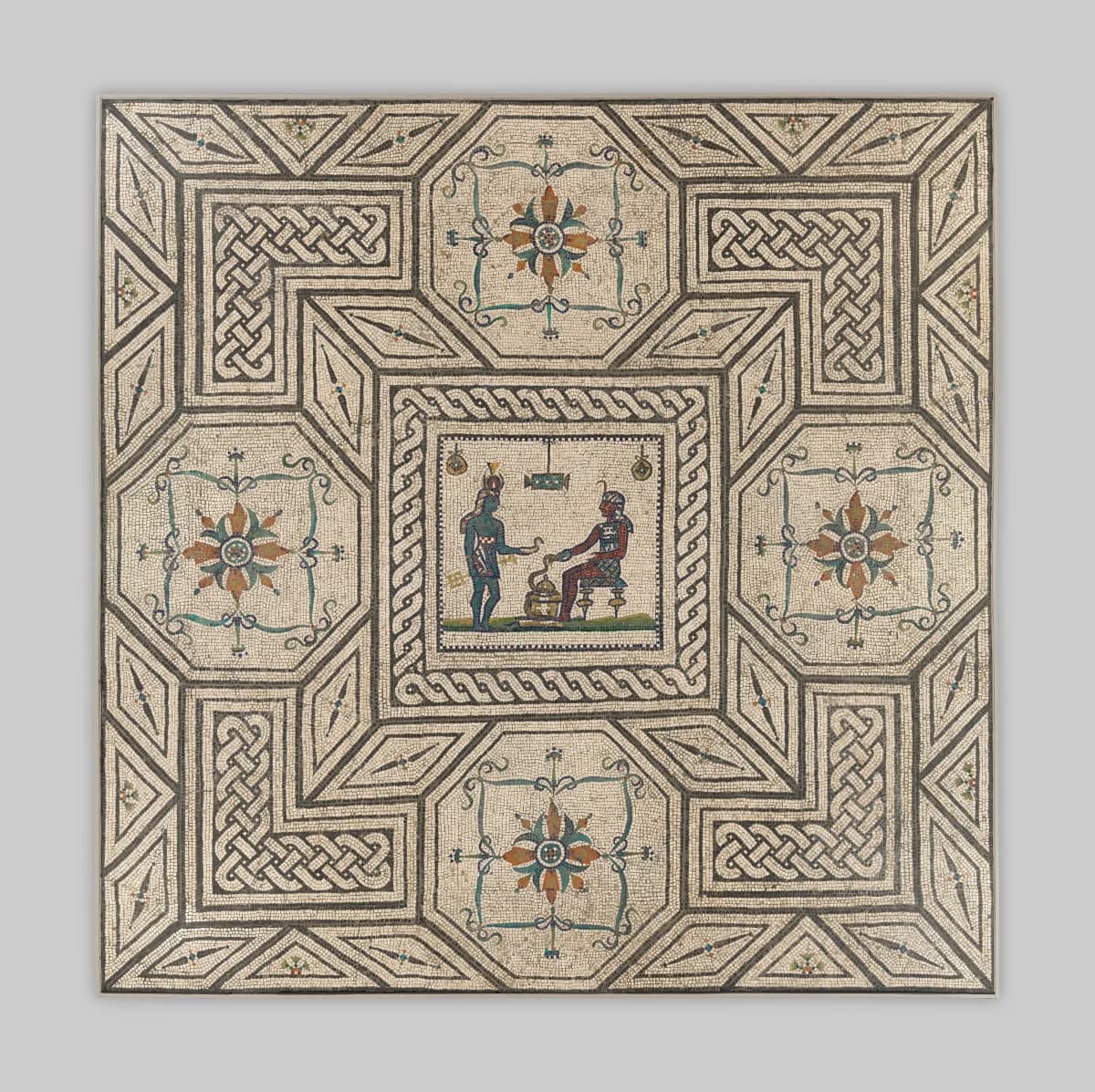 Original photo of Roman Mosaic Floor Drawing