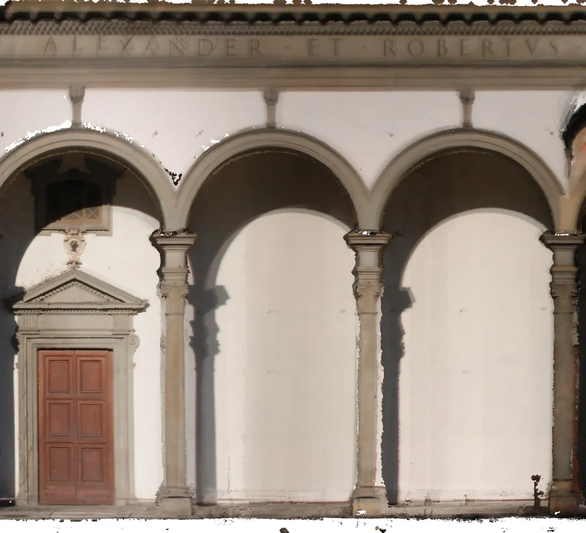 Original photo of Santissima Annunziata Portico Elevation from an Orthophoto