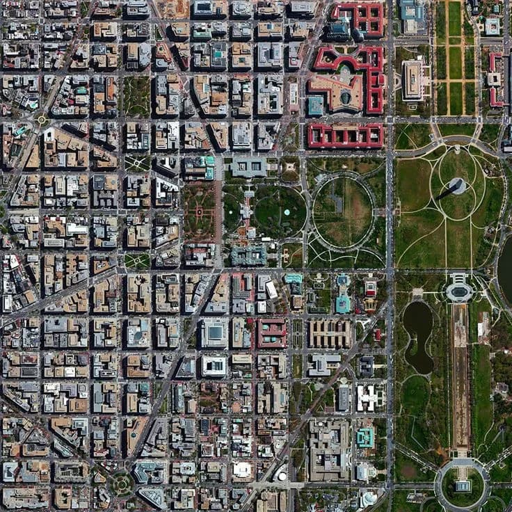 Original photo of Washington DC National Mall Map