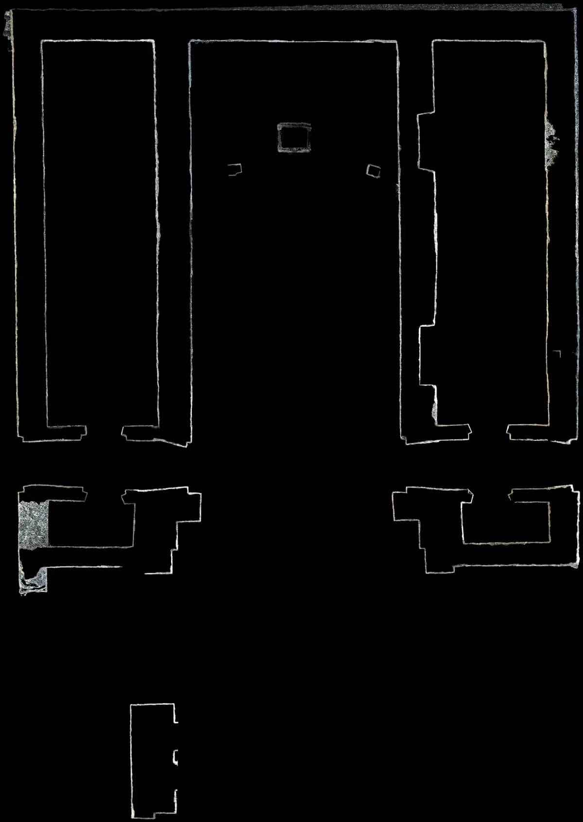 Original photo of Zobor Church Ruin Plan from a Laser Scan